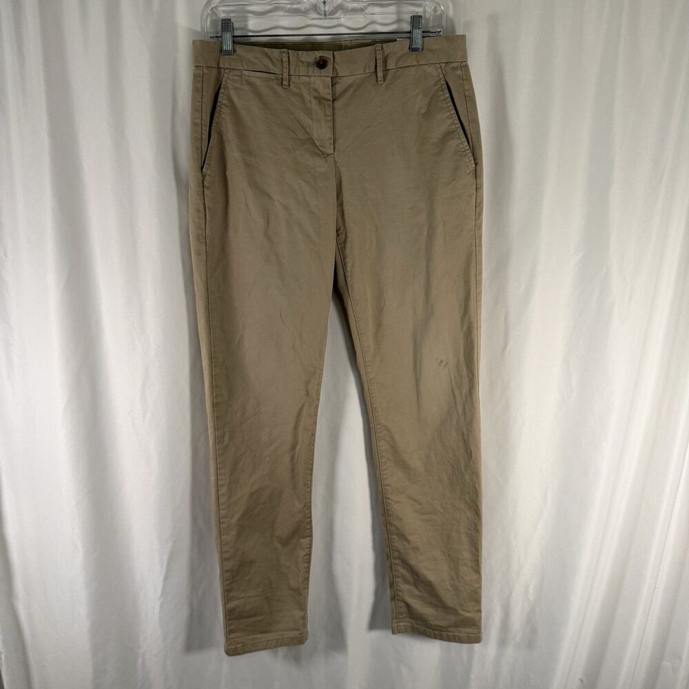 New GAP Broken In Straight Khakis Women's 2 Tan Chino Twill Pockets Flat Front